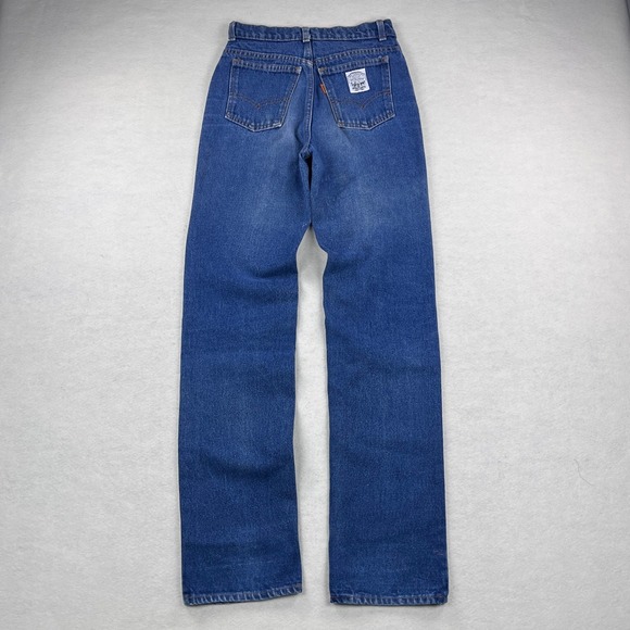 Levi's Denim - Vintage Levis White Patch Orange Tab Jeans Womens 26 High Rise Straight Scovill